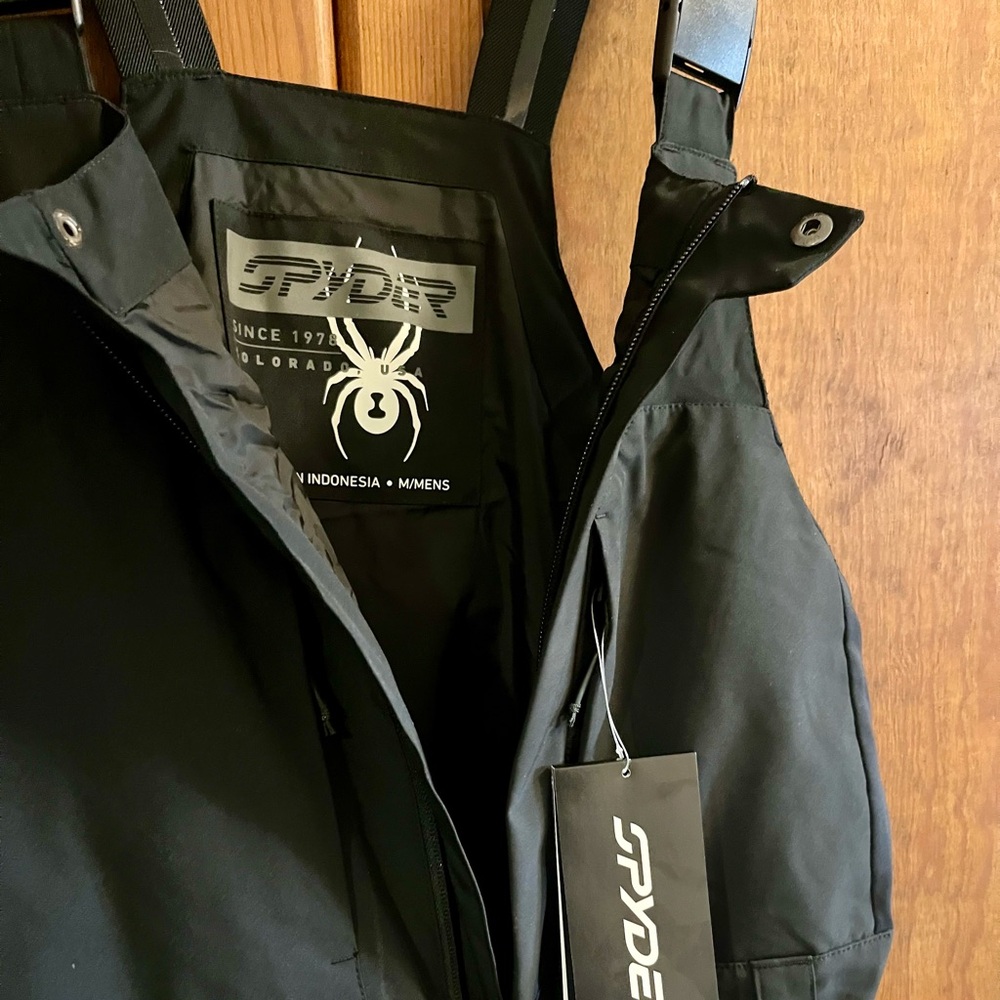 NWT Mens Spyder Ski Bibs Medium